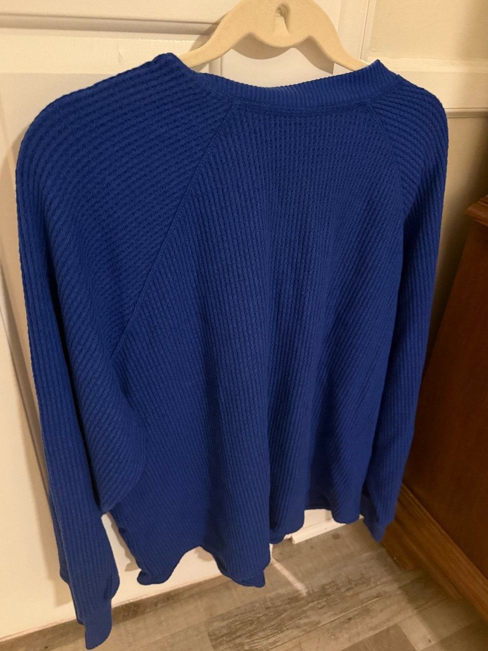 Old navy XXL button front long sleeve royal blue top